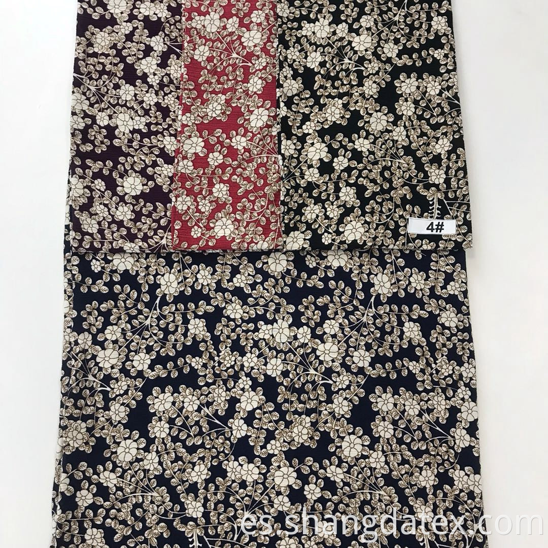 small flower design rayon crepe fabric